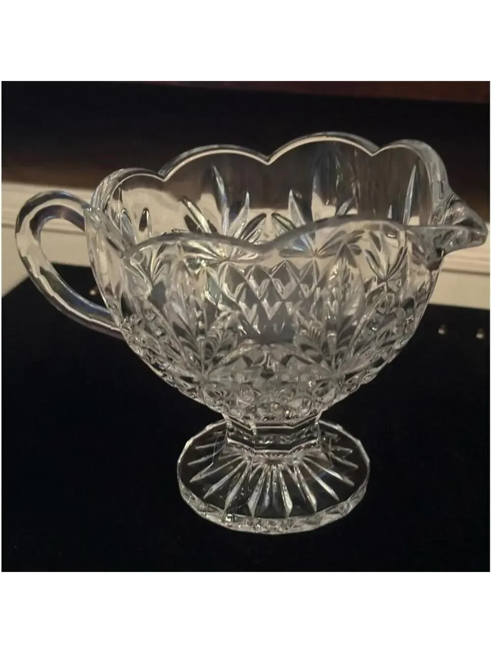 Vintage Pineapple Collection by Godinger footed creamer / sauce / gravy bowl